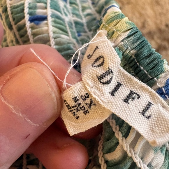 JODIFL Green and Blue Textured Fabric - Picture 2 of 2